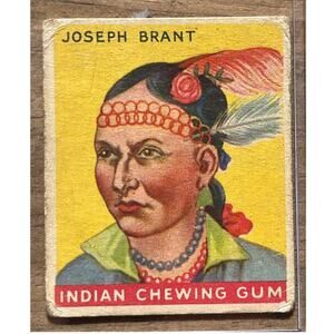 ORIGINAL JOSEPH BRANT 1933 GOUDY INDIAN CHEWING GUM CARD #27 NATIVE AMERICAN
